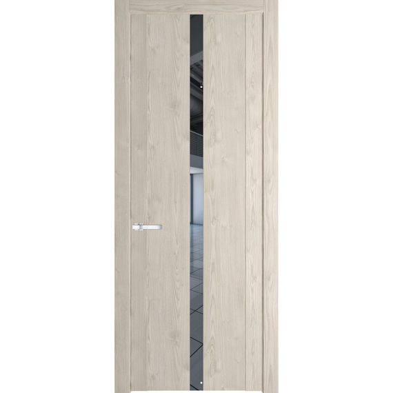 Межкомнатная дверь 1.8N каштан светлый остеклённая