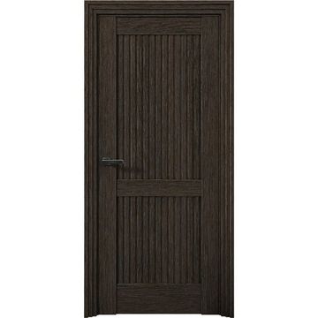 Межкомнатная дверь Никель 2 дуб тёмный глухая