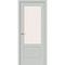 Фото межкомнатной двери эмалит Прима-13.2.0.0 grey matt остеклённая