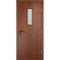 Фото одностворчатой противопожарной пвх двери со стеклом в цвете итальянский орех