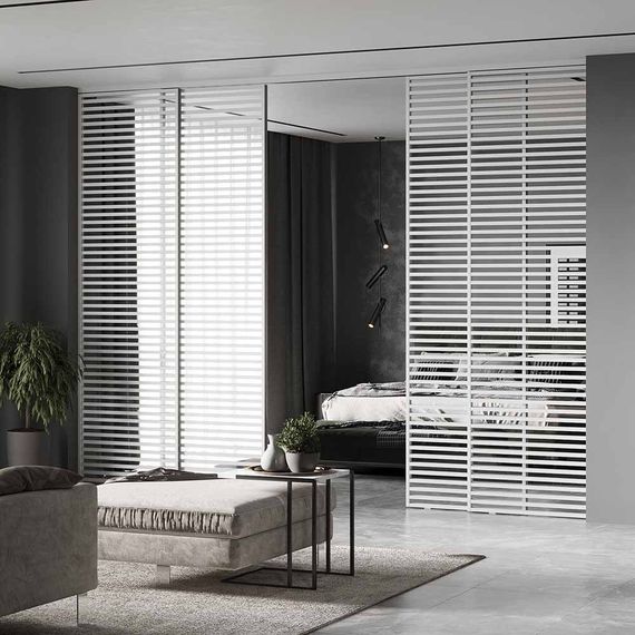 Алюминиевая стеклянная перегородка Классическая 12AG вайт стекло прозрачное