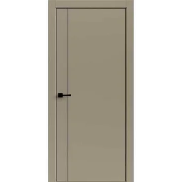 Межкомнатная дверь Light Geometry 4303 лофт мокко кромка ABS чёрная глухая