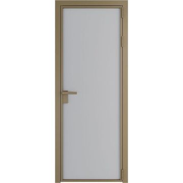 Алюминиевая межкомнатная дверь 1AP шампань лайт грей элегант