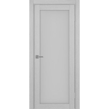 Межкомнатная дверь экошпон Турин 501.2 серый дуб остеклённая