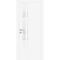 Фото межкомнатной двери экошпон Profilo Porte PX-16 белая с алюминиевой кромкой с 2-х сторон стекло Lacobel белоснежный