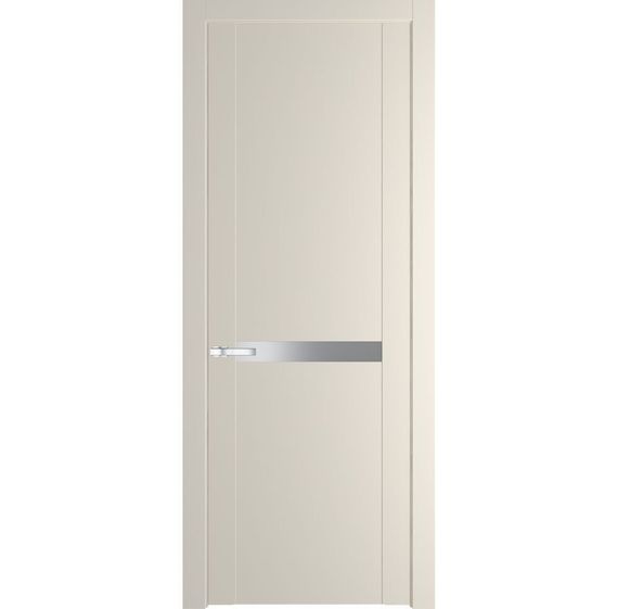 Межкомнатная дверь 1.4P кремовая магнолия остеклённая