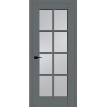 Межкомнатная дверь экошпон Profilo Porte PSC-41 графит остеклённая