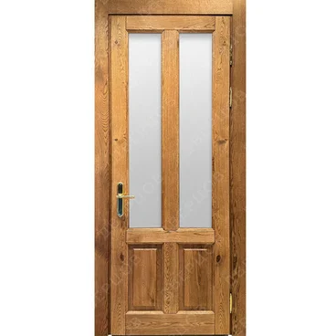 Межкомнатная дверь массив дуба с сучком Дверцов Авиано остеклённая венге