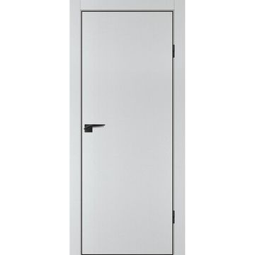 Межкомнатная дверь ПЭТ P-1 агат матовый кромка ABS черная