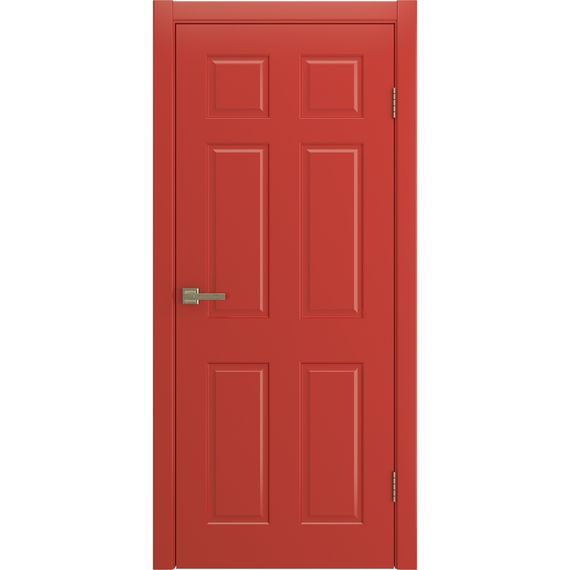 Фото двери Дуэт красная эмаль RAL 3028 глухая