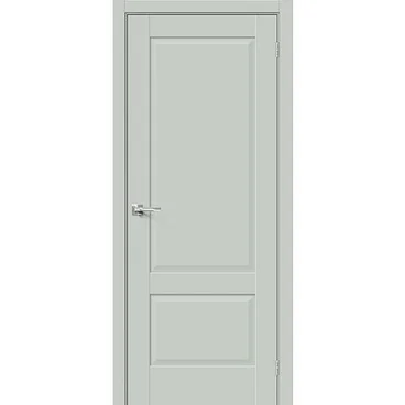 Межкомнатная дверь эмалит Прима-12 grey matt глухая