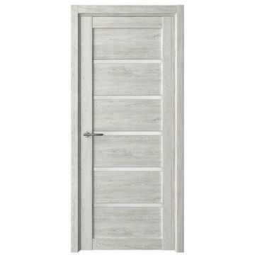 Межкомнатная дверь Вена экошпон дуб нордик со стеклом