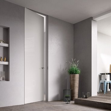 Скрытая дверь под окраску 0PE Invisible AL кромка открывание от себя