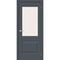 Фото межкомнатной двери эмалит Прима-3 stormy matt остеклённая