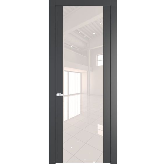 Межкомнатная дверь 1.7P графит остеклённая