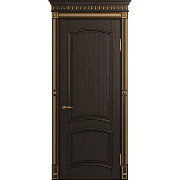 Межкомнатная дверь массив ясеня Viporte Бристоль шоколад глухая