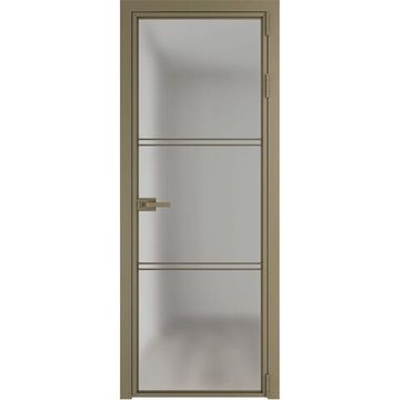 Алюминиевая межкомнатная дверь 3AХ шампань остеклённая