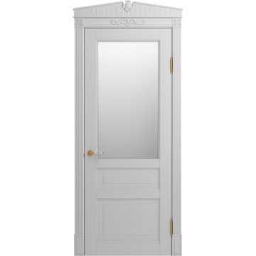 Межкомнатная дверь массив бука Viporte Бергамо аворио остеклённая