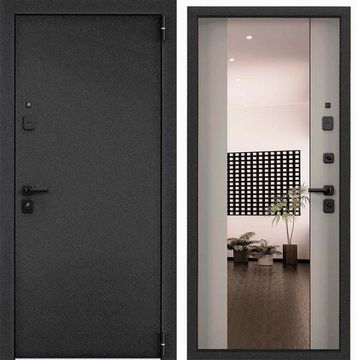 Входная дверь Super Omega PRO MP колоре неро ПВХ крема OP-MM