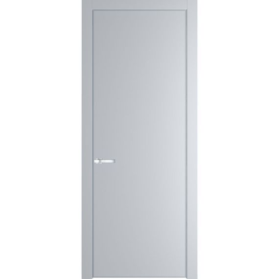 Межкомнатная дверь эмаль Profil Doors 1PA лайт грей глухая профиль серебро