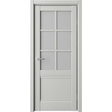 Межкомнатная дверь Киото винил платина со стеклом