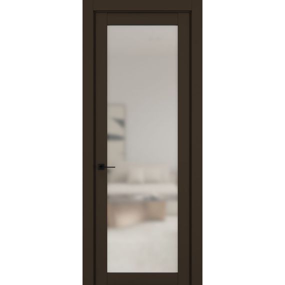 Фото межкомнатной двери керамик NC 2 коричневый остеклённая