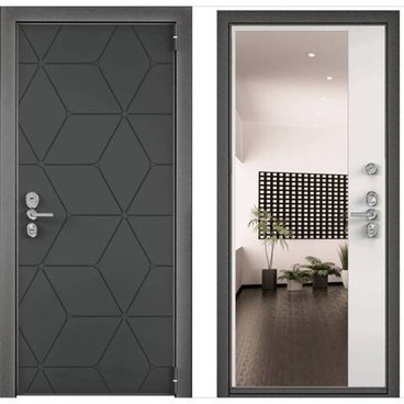 Входная дверь Ultimatum Next HT-3R темный пепел UR-2 милк матовый