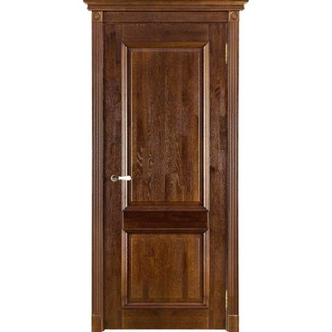 Межкомнатная дверь массив дуба Афина античный орех глухая