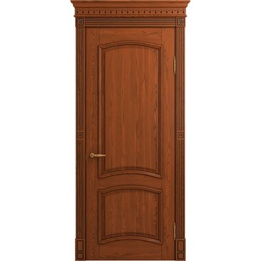 Межкомнатная дверь массив ясеня Viporte Бристоль табачный глухая