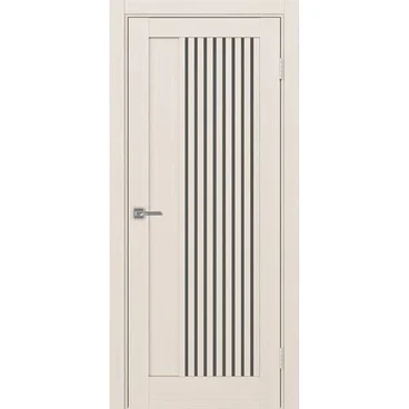 Межкомнатная дверь экошпон Турин 544.12 ясень перламутровый остеклённая