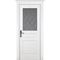 Фото двери Валенсия Браш белая эмаль стекло графит с фрезеровкой