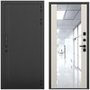 Входная дверь Смарт чёрный силк панель зеркало Maxi силк грей