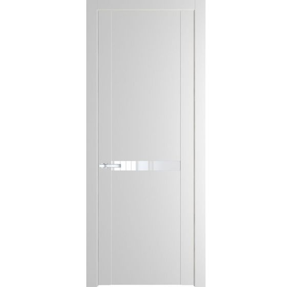 Межкомнатная дверь 1.4P крем вайт остеклённая