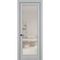 Фото межкомнатной двери керамик NC 8 шеллак серый остеклённая