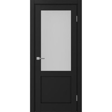 Межкомнатная дверь экошпон Турин 502.21 антрацит остеклённая