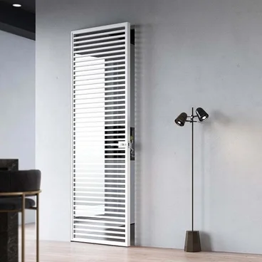 Межкомнатная алюминиевая дверь в скрытом коробе Loft-S 11 стекло бесцветное прозрачное