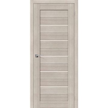 Межкомнатная дверь экошпон Bravo Порта-22 cappuccino veralinga остеклённая