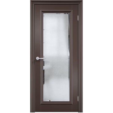 Межкомнатная дверь эмаль Дверцов Брессо 1 RAL 8014 остеклённая