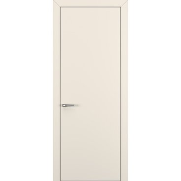 Межкомнатная дверь Квалитет К7 кремовый с алюминиевой кромкой