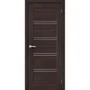 Фото межкомнатной двери экошпон El Porta Порта-28 wenge veralinga остеклённая