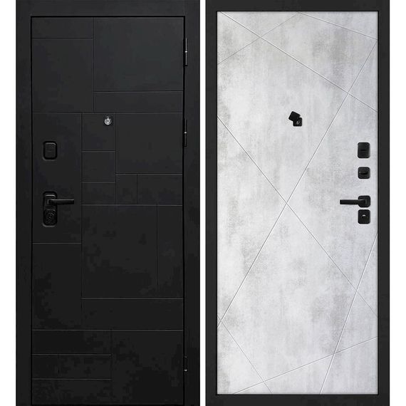 Входная дверь Лабиринт-201 панель фрезерованная PR-103 бетон