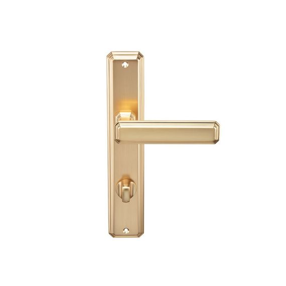 Ручка на планке для межкомнатной двери Sabio императорское золото с фиксатором