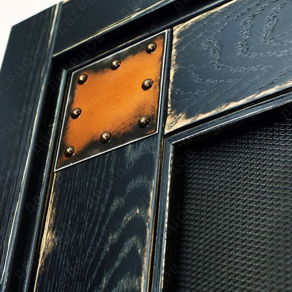 Межкомнатная дверь Лофт Ванная остеклённая RAL 5004