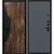Входная дверь Лофт-2 дуб коньяк патина чёрный кварц панель гладкая графит