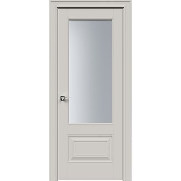 Межкомнатная дверь эмаль Дельта 2 латте со стеклом