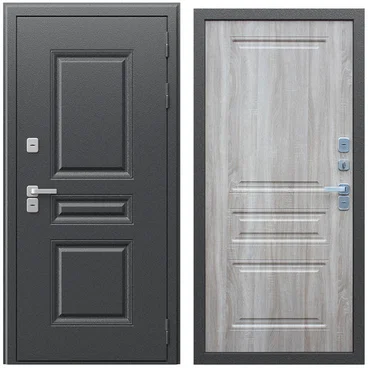 Входная уличная дверь Диксон дуб сонома светлый внутри