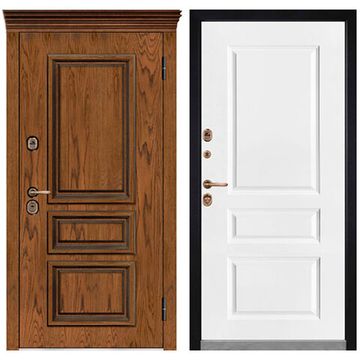 Входная уличная дверь Тор Термо тик ПВХ белая эмаль