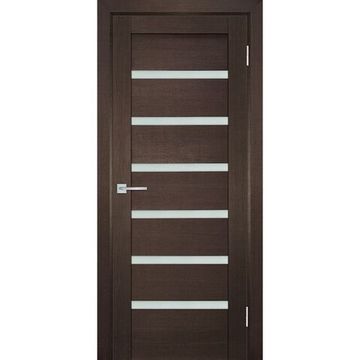 Межкомнатная дверь экошпон Мариам Техно-707 венге стекло сатинат белый