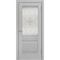 Межкомнатная дверь экошпон Luxor ЛУ-52 серая остеклённая