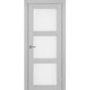 Межкомнатная дверь экошпон Турин 530.222 серый дуб остеклённая